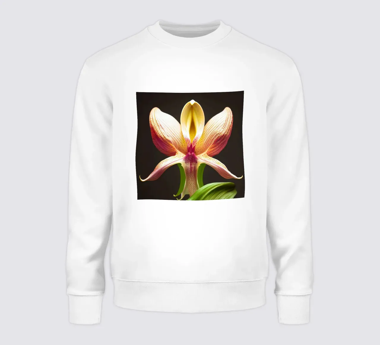 Macro fiore di orchidea Ladys Slipper felpa da Bold Blooms