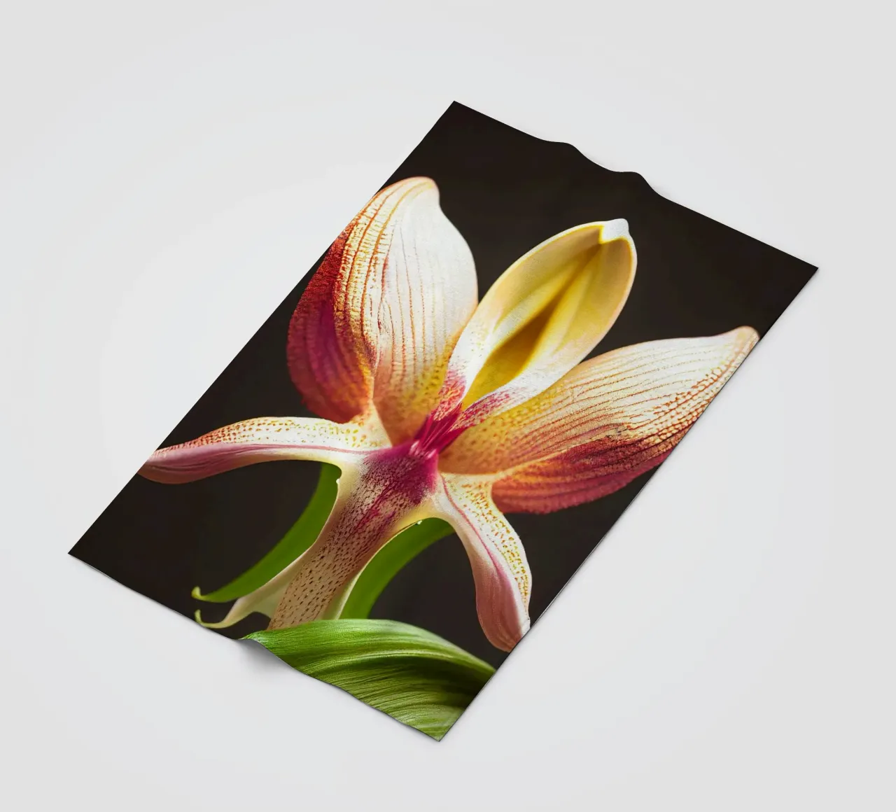 Macro fiore di orchidea Ladys Slipper coperta in pile da Bold Blooms