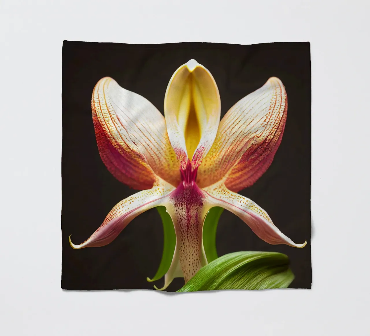 Macro fiore di orchidea Ladys Slipper coperta in pile da Bold Blooms