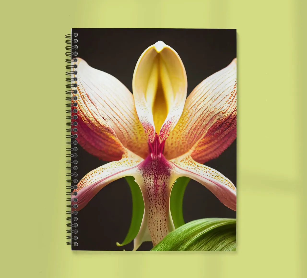 Macro fiore di orchidea Ladys Slipper diario ad anelli da Bold Blooms