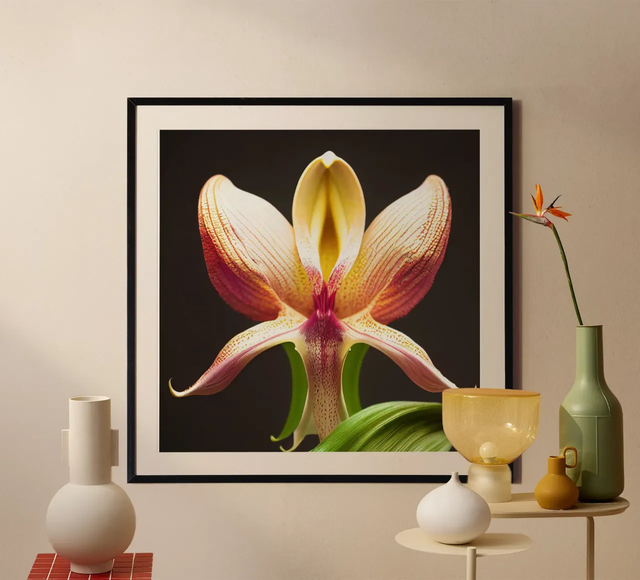 Macro fiore di orchidea Ladys Slipper poster da Bold Blooms