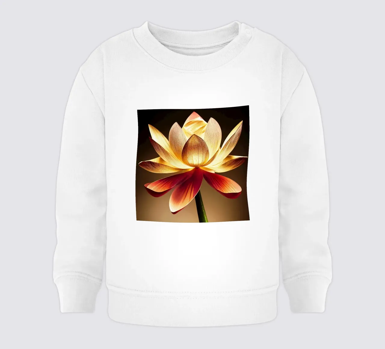 Macro lotusbloem baby sweatshirt van Bold Blooms