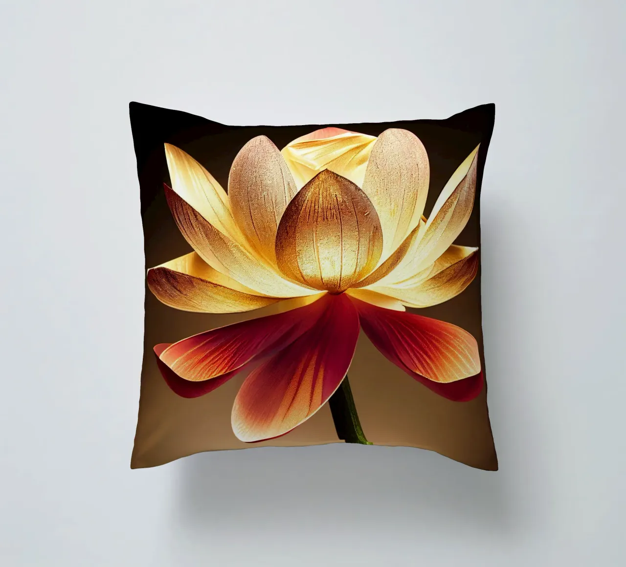 Macro fiore di loto cuscino da Bold Blooms