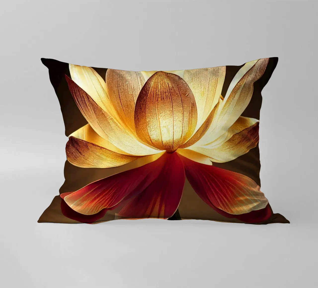 Macro fiore di loto cuscino da Bold Blooms