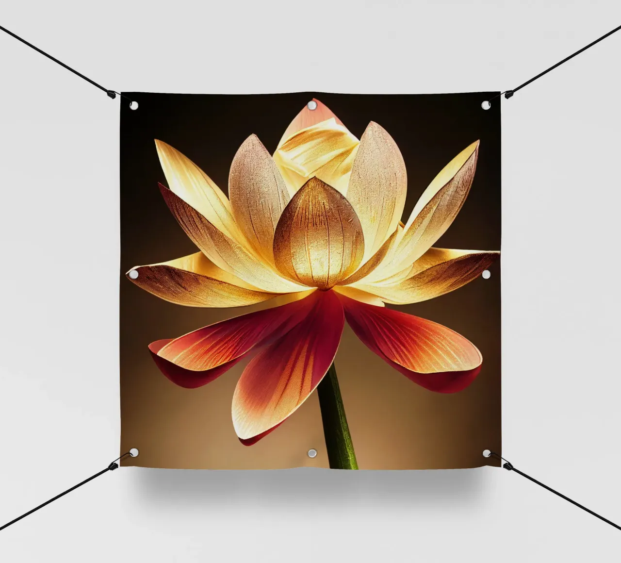 Macro fiore di loto telo in pvc da Bold Blooms