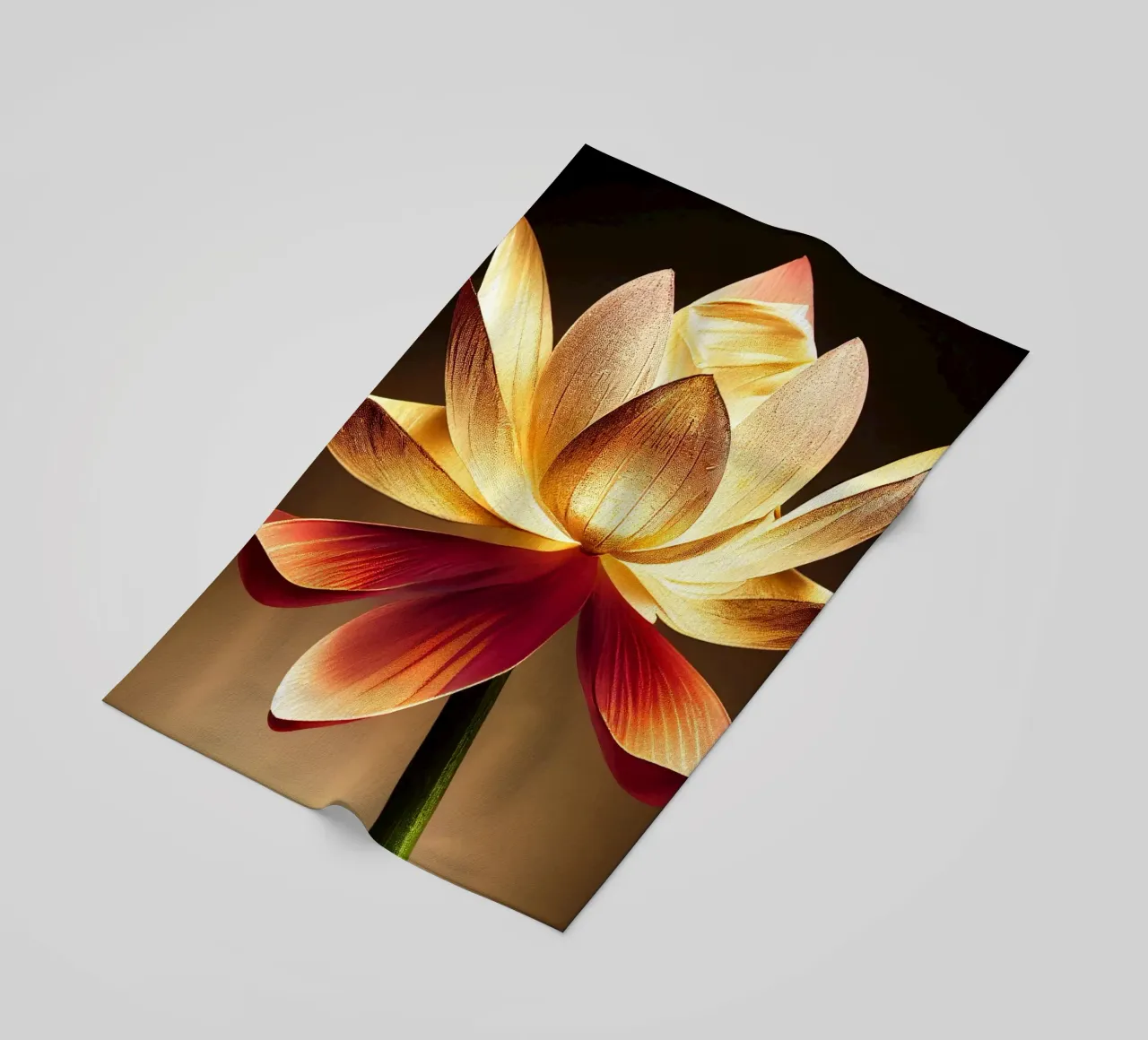 Macro fiore di loto telo mare da Bold Blooms