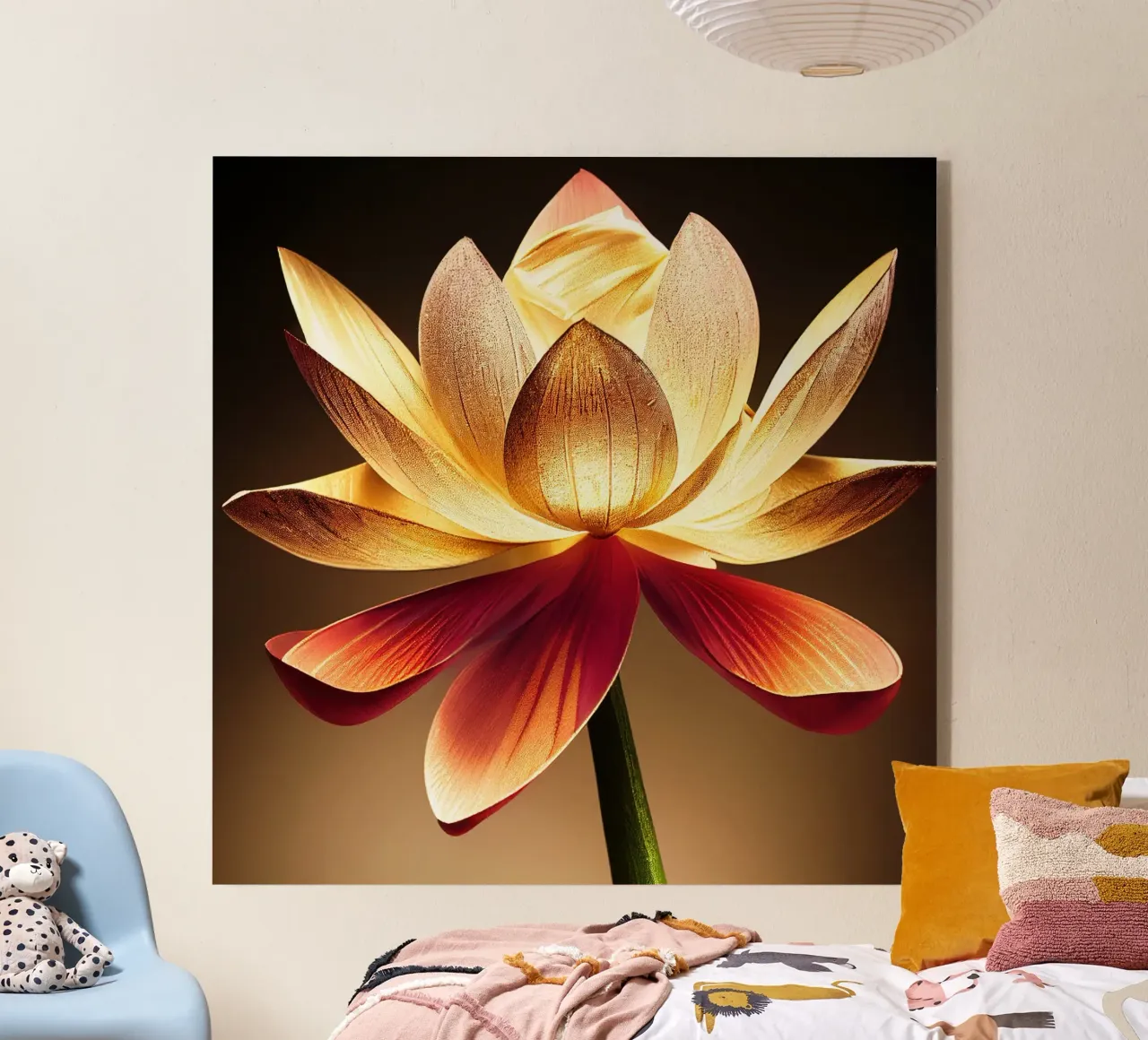 Macro fiore di loto plexiglass da Bold Blooms