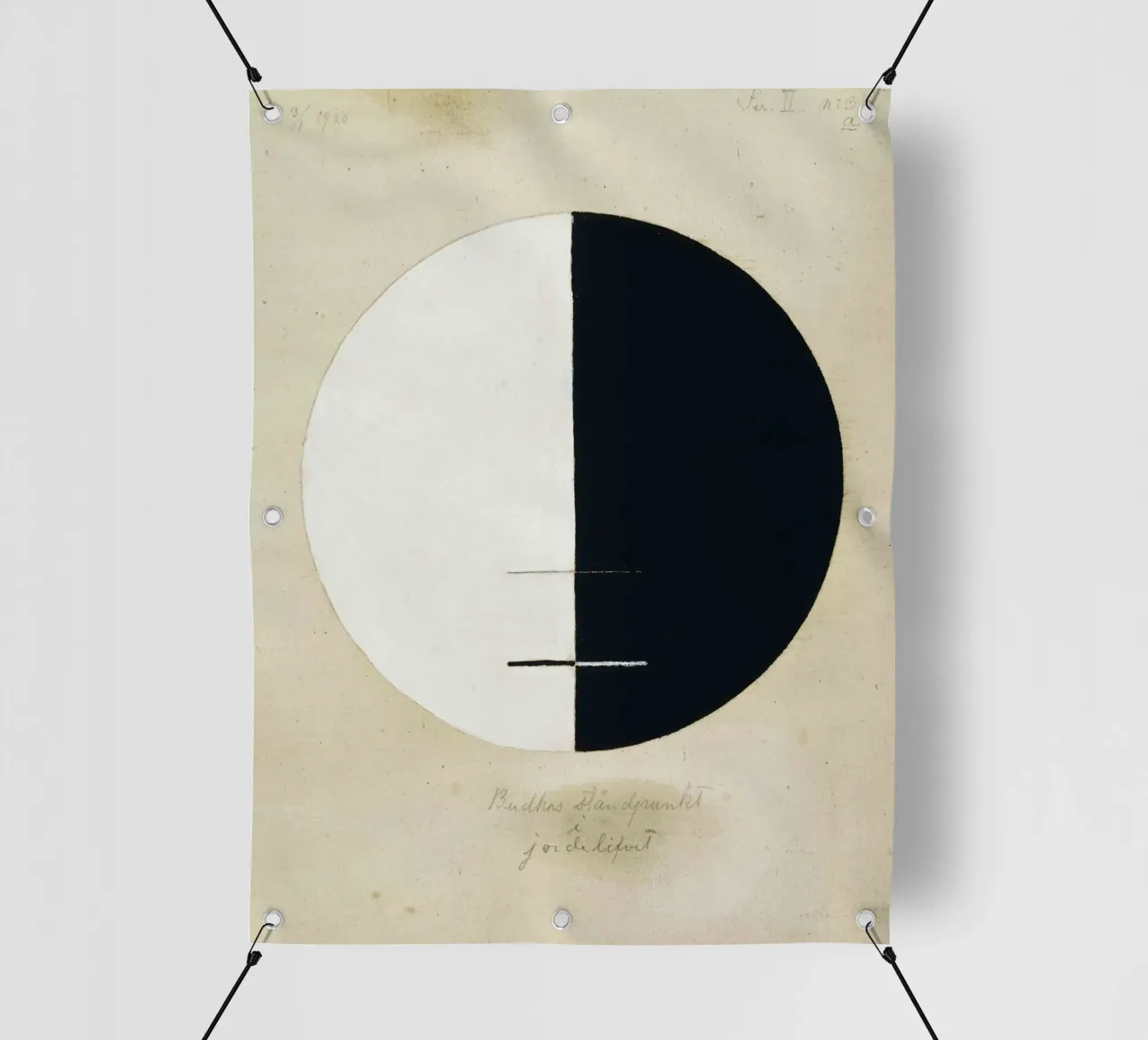 Hilma af Klint, Le point de vue des bouddhas dans la vie terrestre n° 3 bâche pvc de William Store