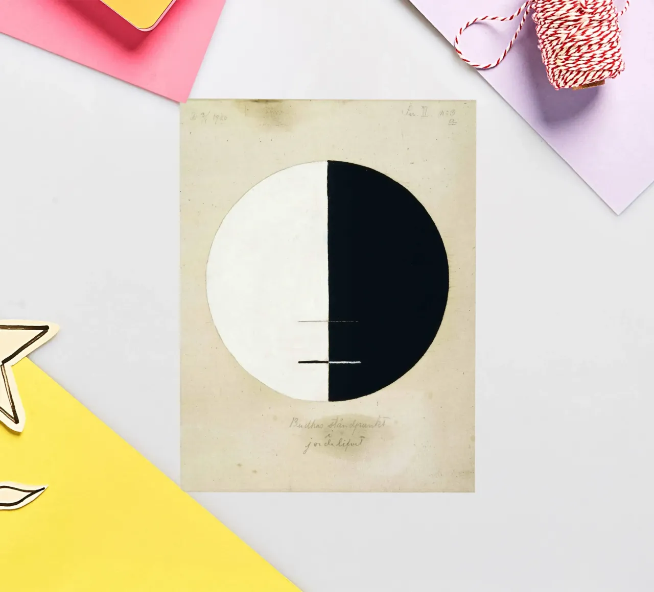 Hilma af Klint, Le point de vue des bouddhas dans la vie terrestre n° 3 autocollant de William Store