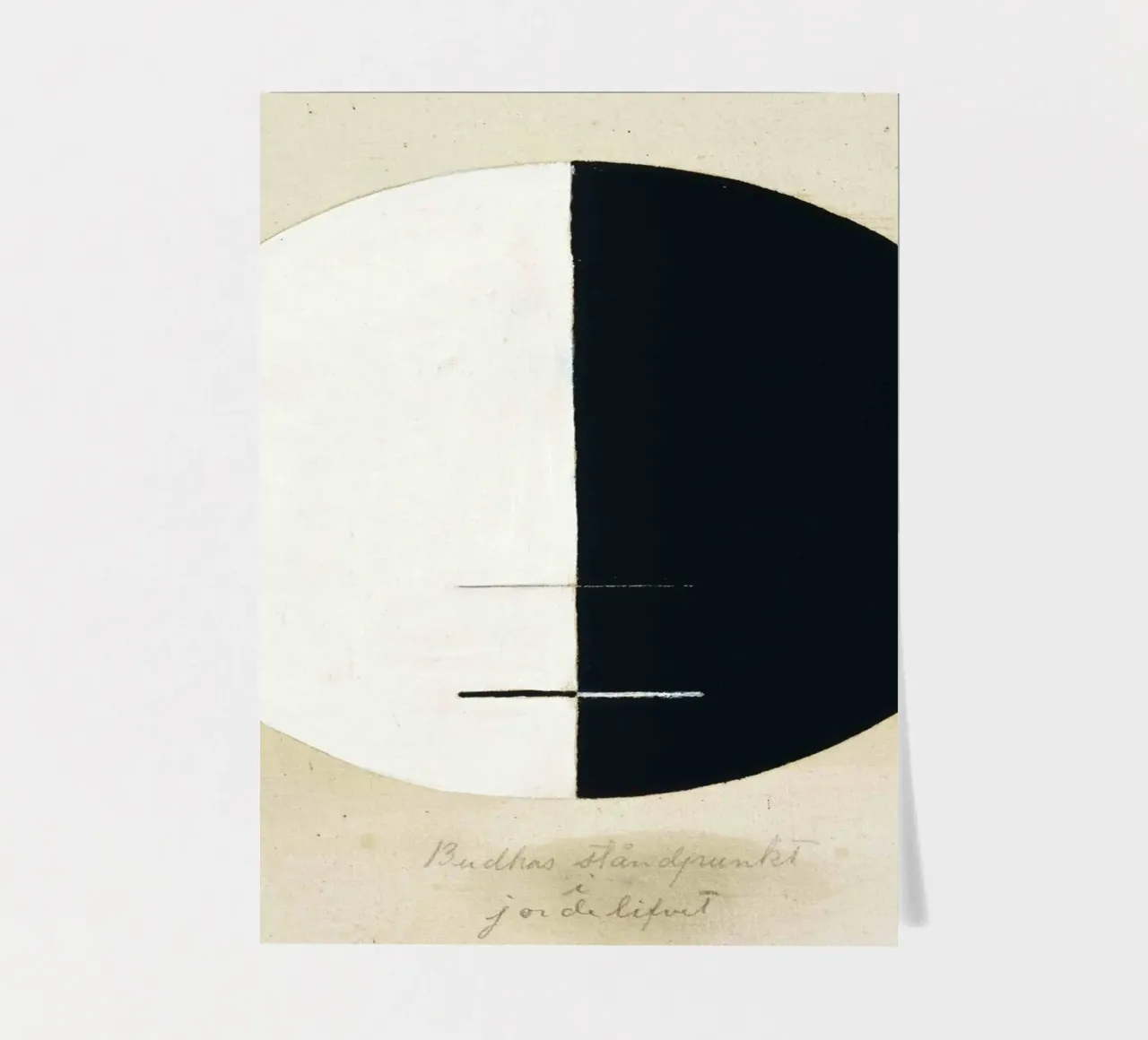 Hilma af Klint, Le point de vue des bouddhas dans la vie terrestre n° 3 planche autocollant de William Store