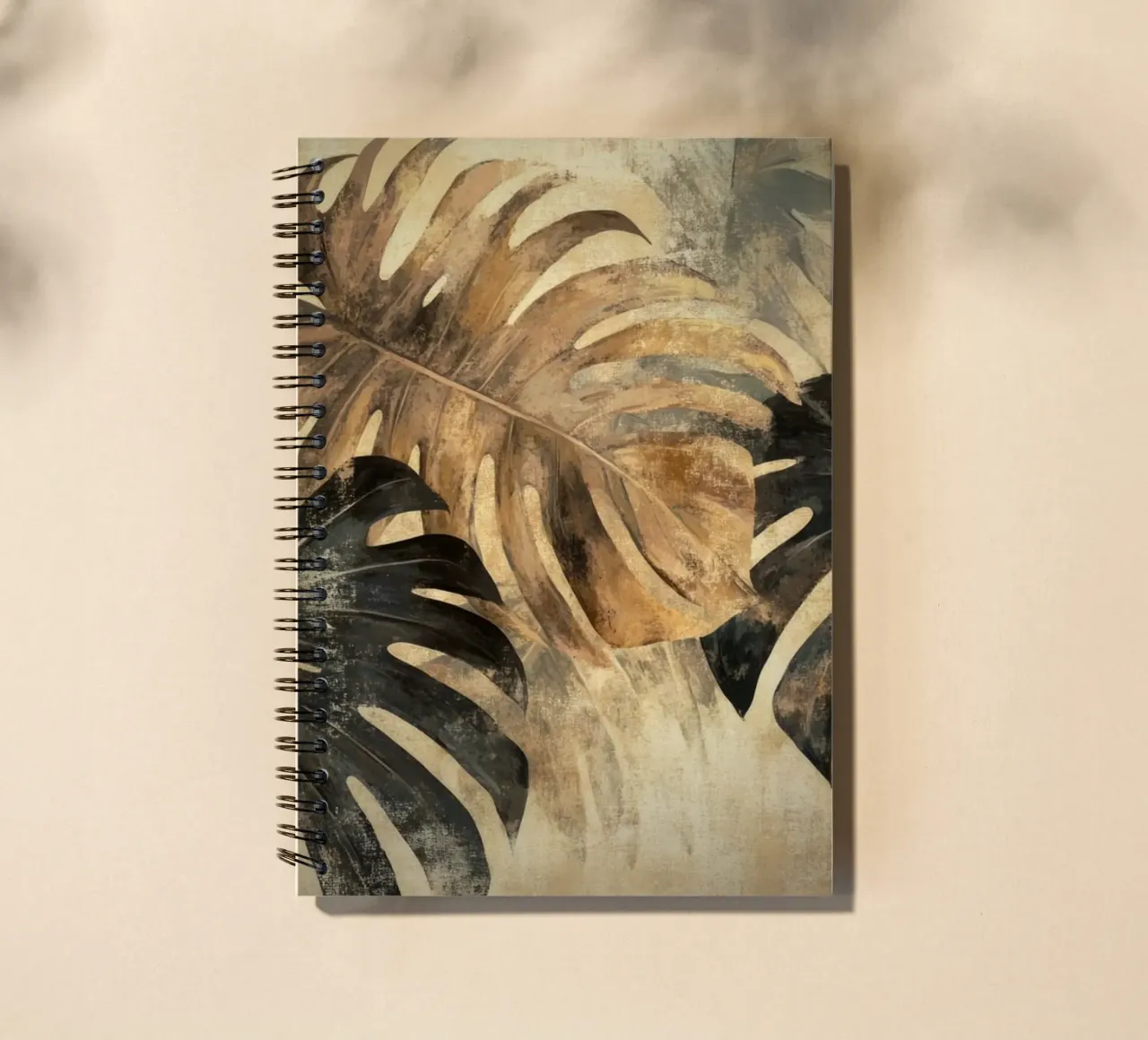 Rustic Tropical Leaves spiral notebook by Modern Muse