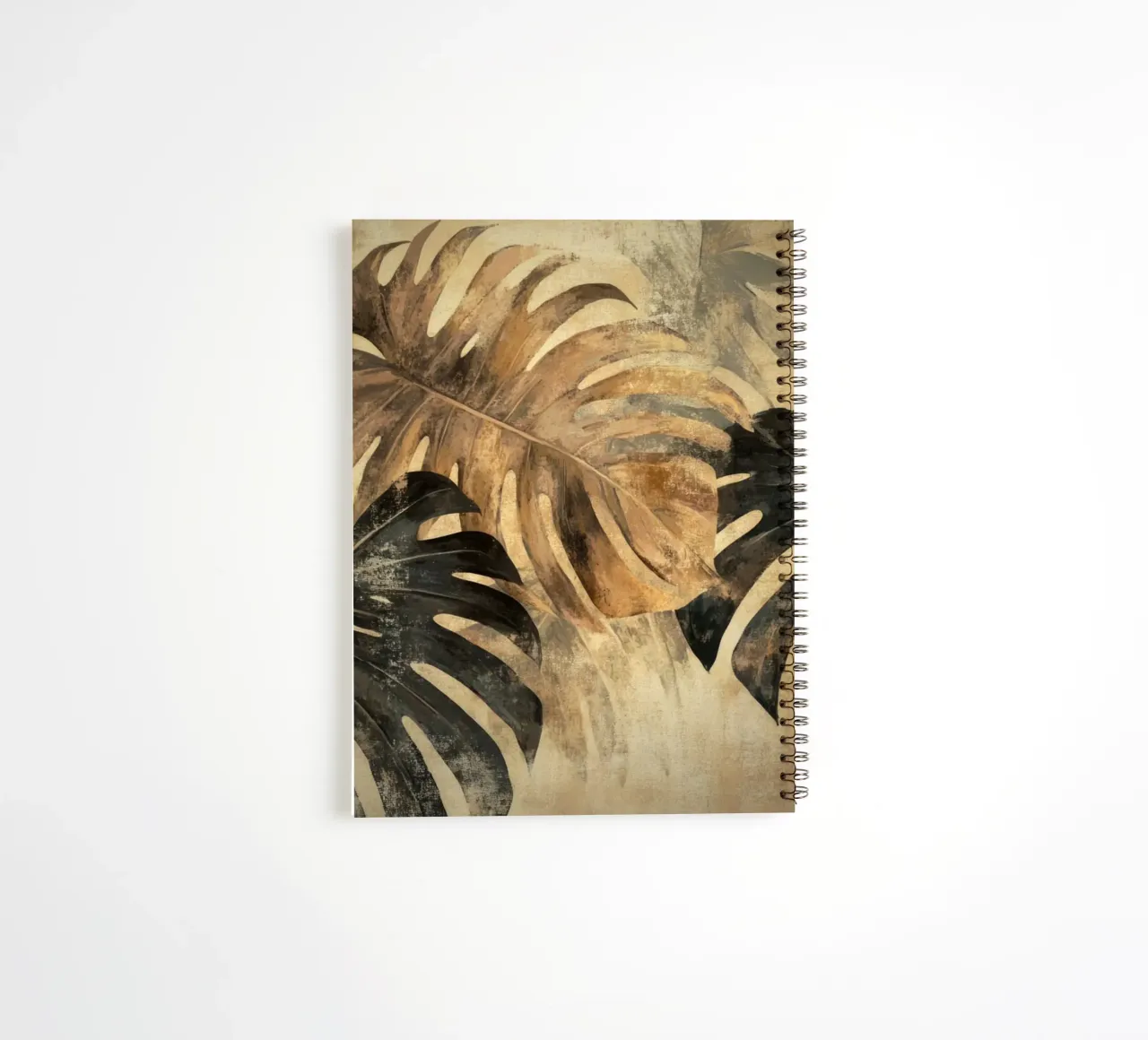 Rustic Tropical Leaves spiral notebook by Modern Muse