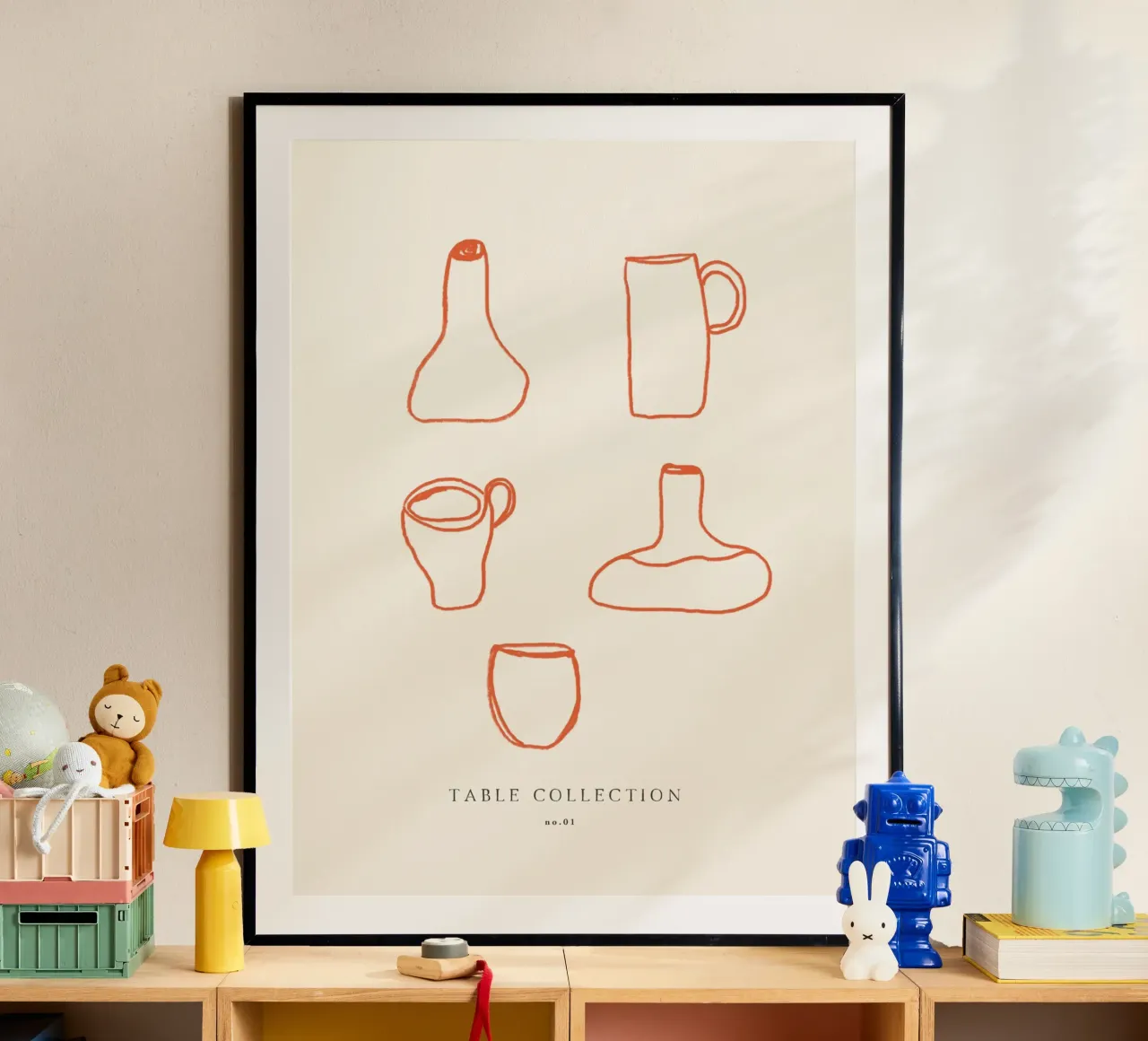 Table Collection poster con telaio in legno da treechild