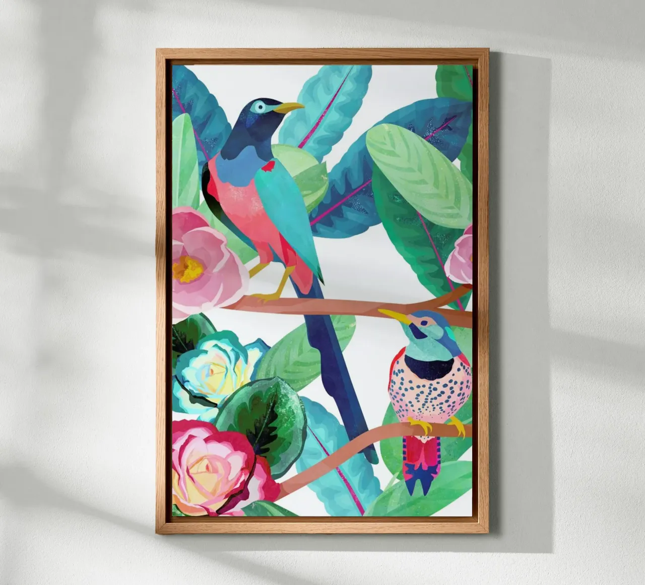 Birds of Spring tela con Cornice a cassetta da Goed Blauw