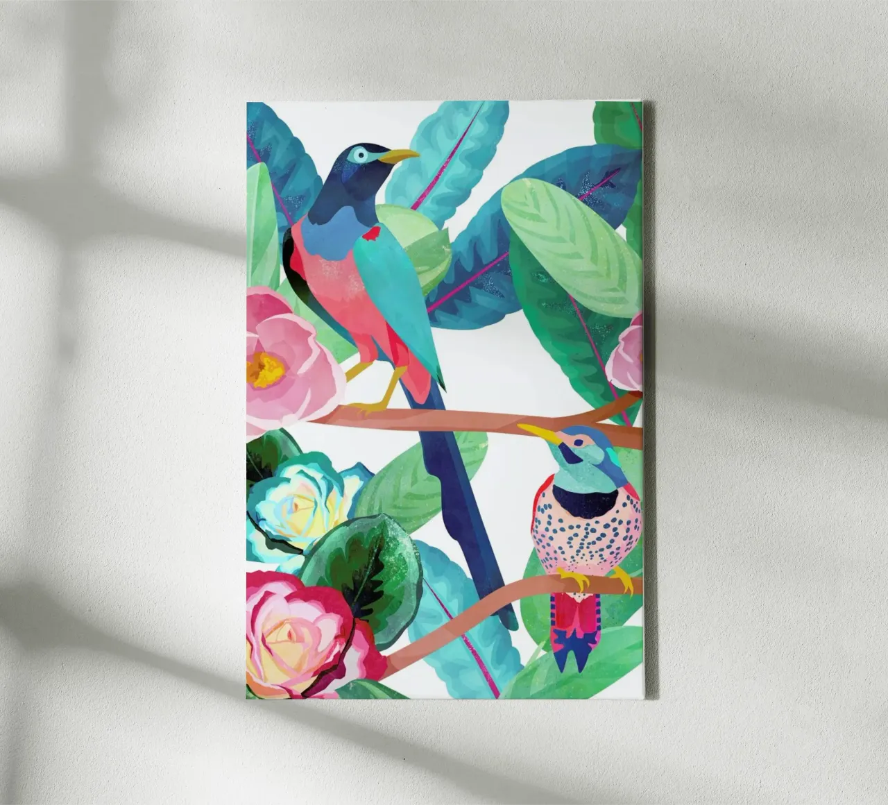 Birds of Spring tela con Cornice a cassetta da Goed Blauw