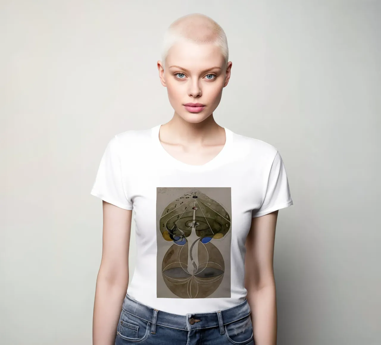 Hilma af Klint - The Tree Of Knowledge No. 2 Series W 1915 women's fitted t-shirt by William Store