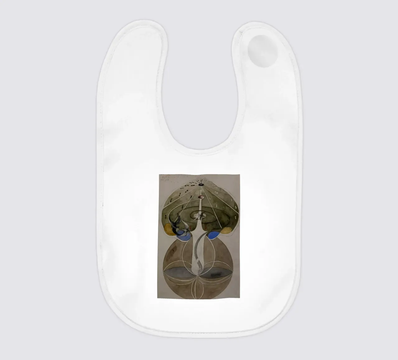 Hilma af Klint - The Tree Of Knowledge No. 2 Series W 1915 baby bib by William Store