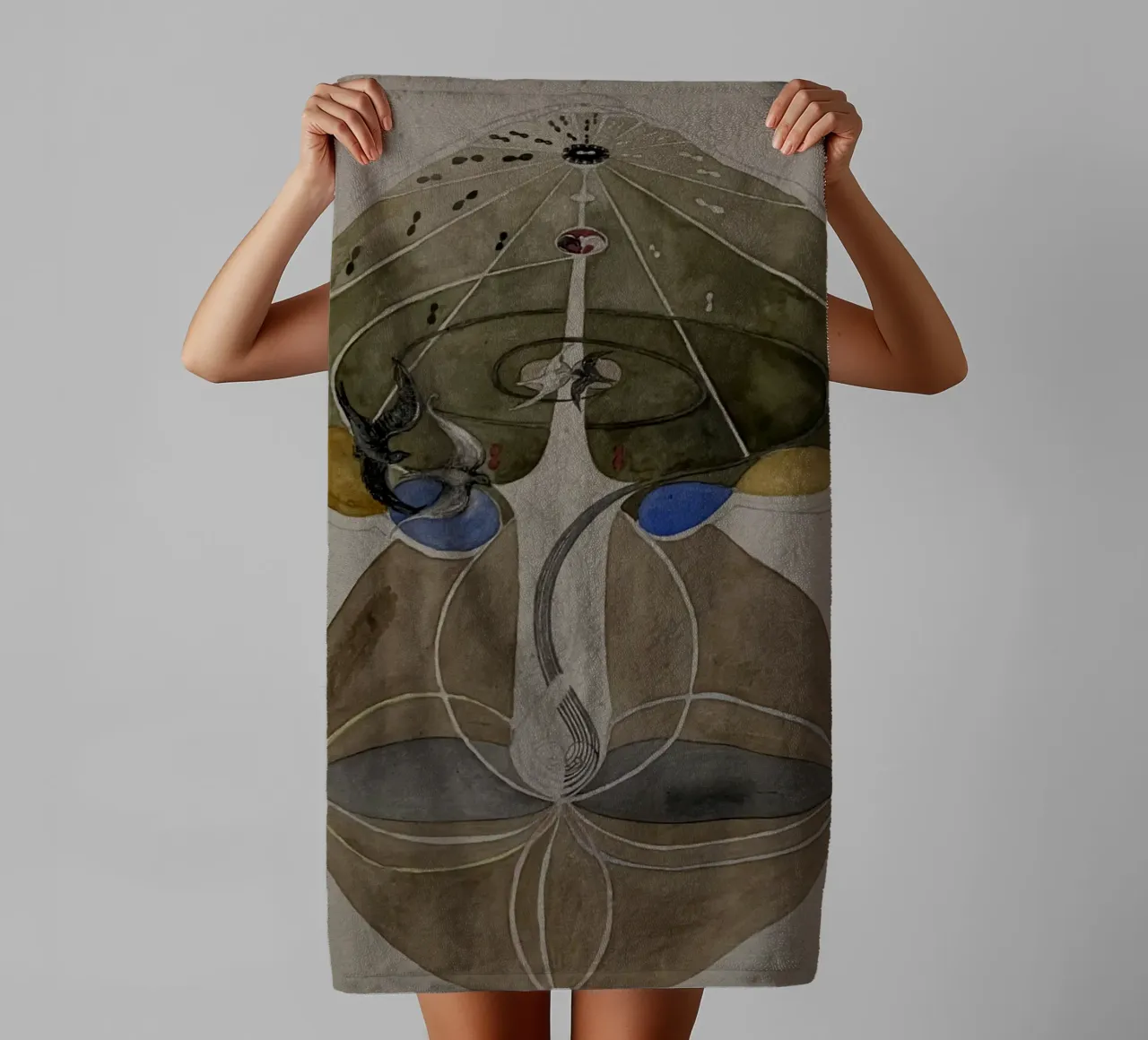 Hilma af Klint - The Tree Of Knowledge No. 2 Series W 1915 towel by William Store