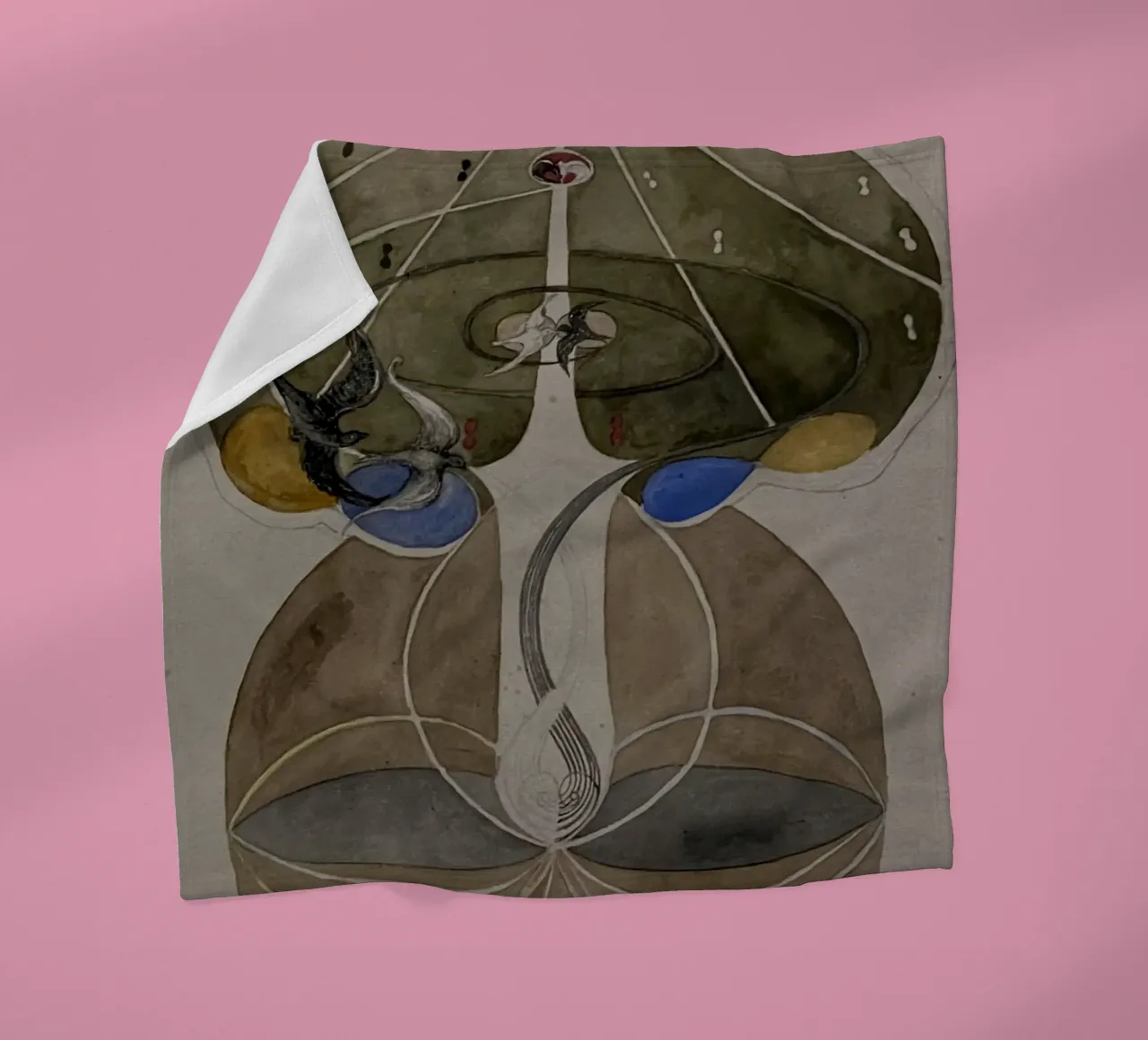 Hilma af Klint - The Tree Of Knowledge No. 2 Series W 1915 fleece blanket by William Store