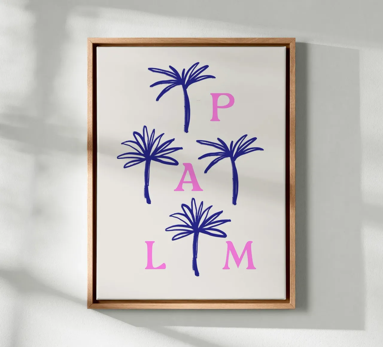 Palm canvas met Baklijst van treechild