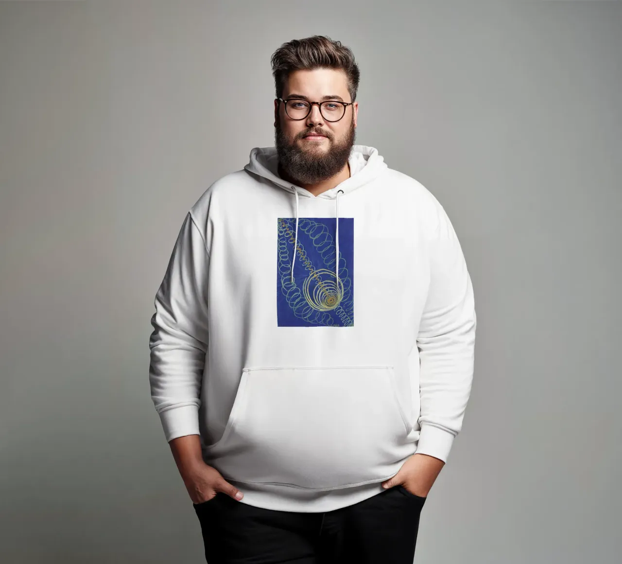 Hilma af Klint - Caos primordiale, n.16 (1907) felpa con cappuccio da William Store