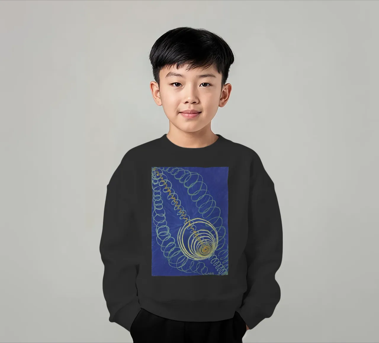 Hilma af Klint - Caos primordiale, n.16 (1907) felpa bambino da William Store