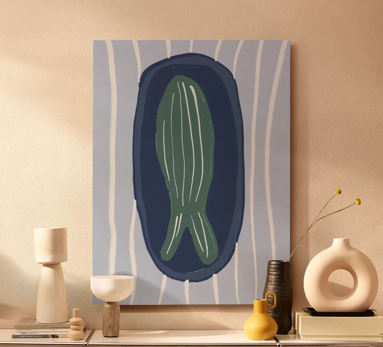 Fish on Plate alluminio dibond da treechild
