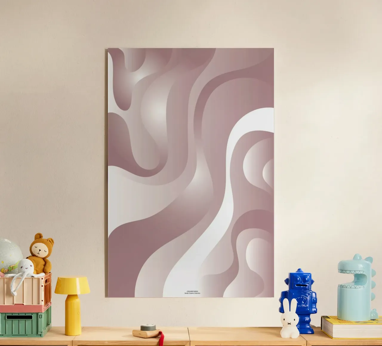 Coloured Waves - Pink plexiglass da Nordic Creators