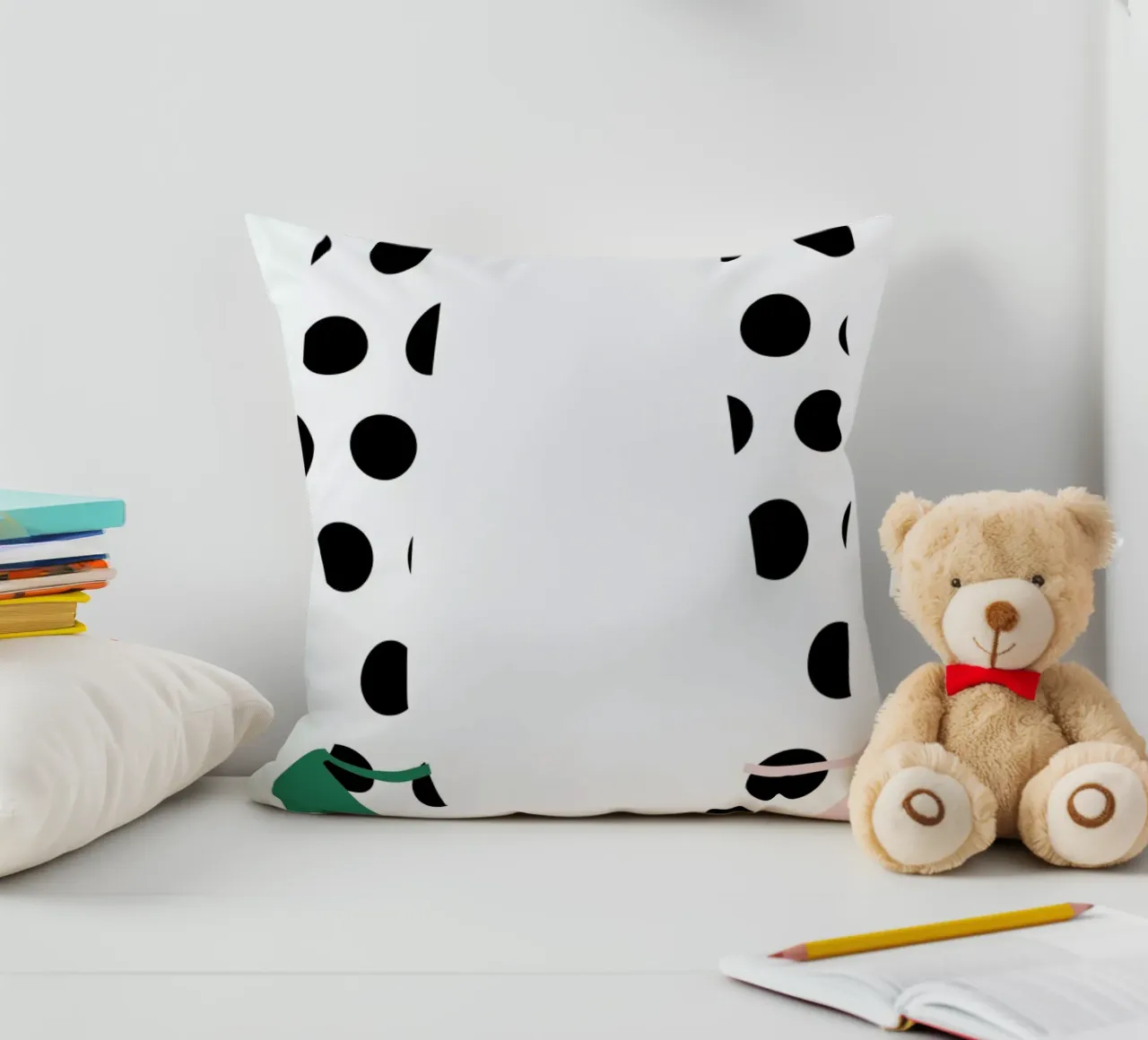 Pom Pom Shoes decorative cushion by Linda Gobeta