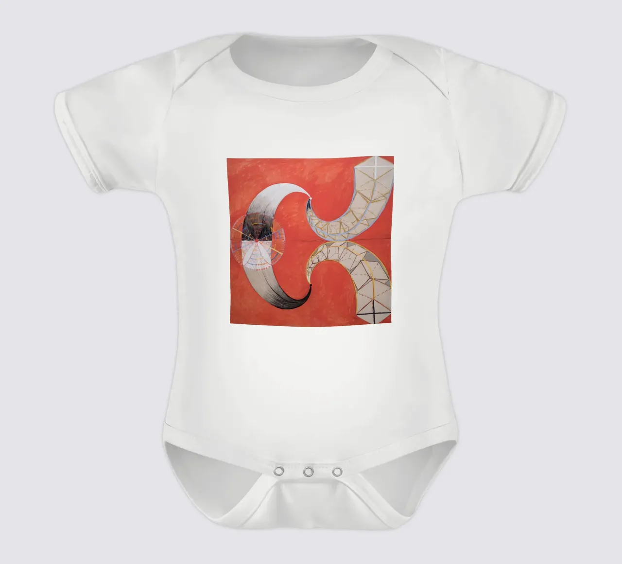 Hilma af Klint - The Swan, No. 09, Group IX-SUW short-sleeve baby romper by William Store