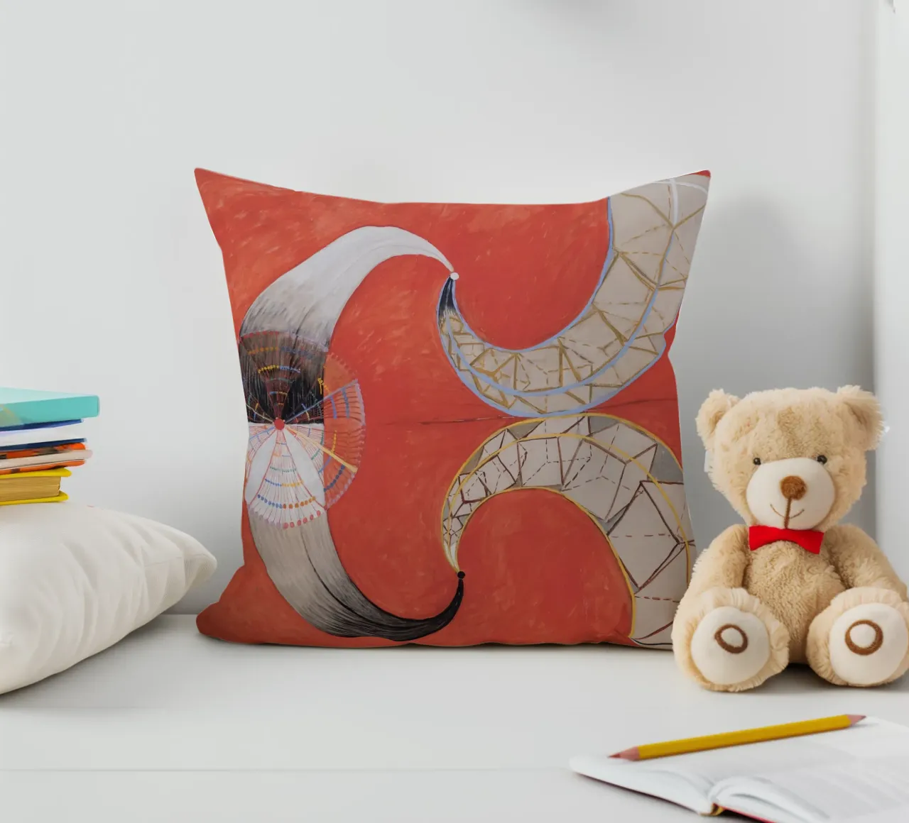 Hilma af Klint - Il Cigno, n. 09, Gruppo IX-SUW cuscino da William Store