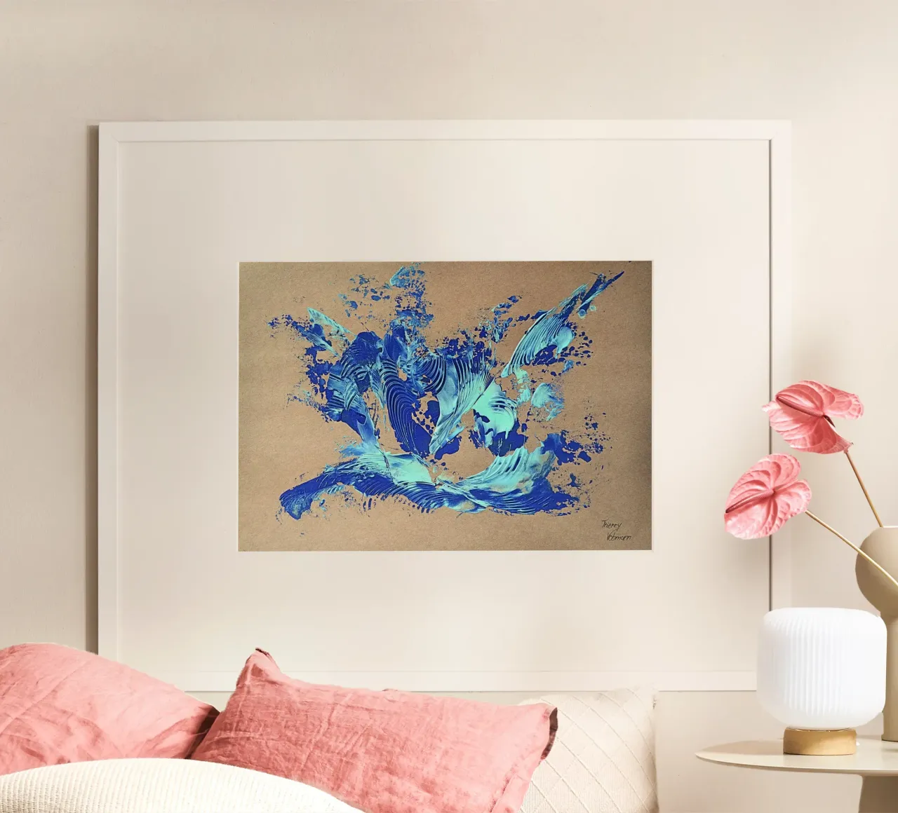 NATURAL STYLE 39 poster con telaio in legno da Thierry Vobmann Abstract painting