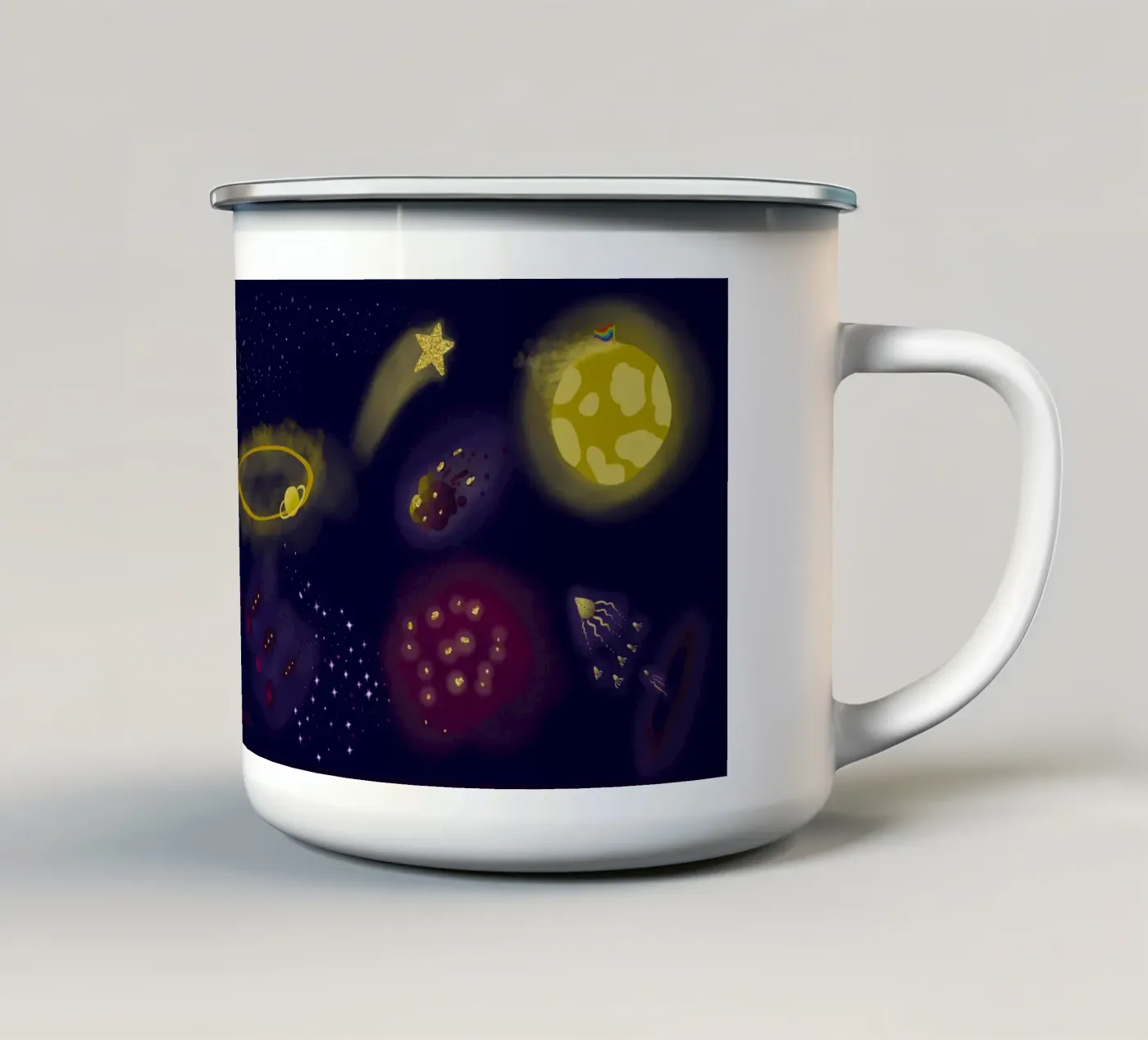Infinity enamel mug by Mandalla Illustration