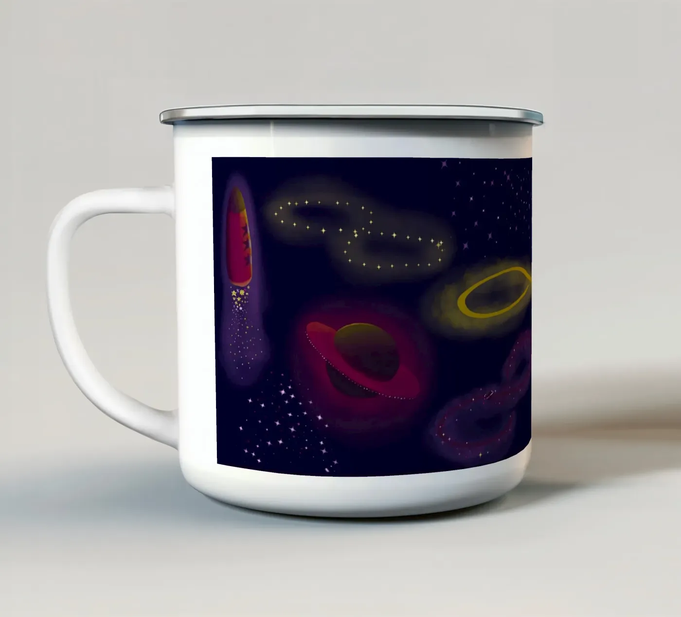 Infinity enamel mug by Mandalla Illustration