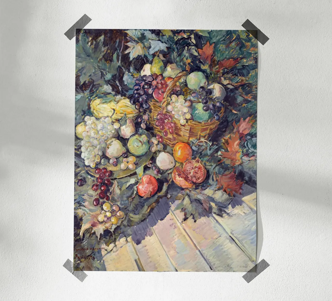 Still Life With Fruit poster con telaio in plastica da apoloprints