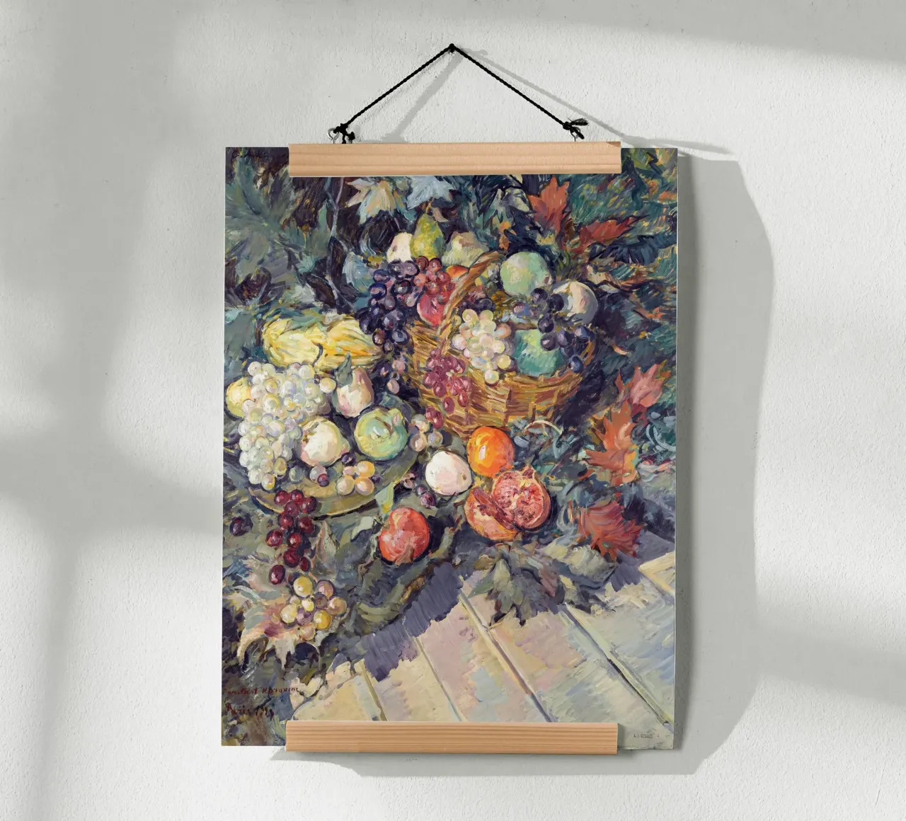 Still Life With Fruit poster con telaio in plastica da apoloprints