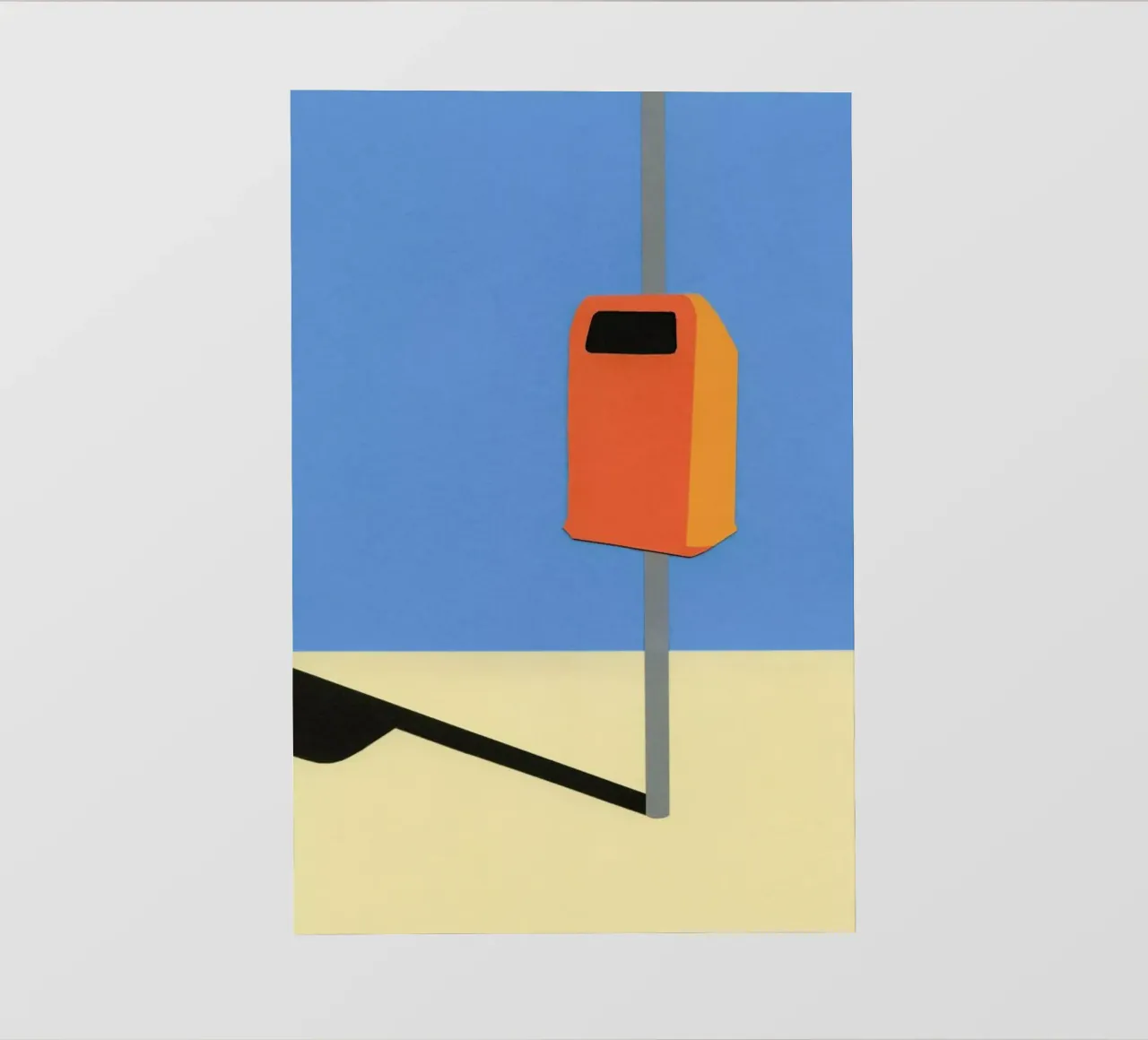 Orange Trash Can telo in pvc da Rosi Feist
