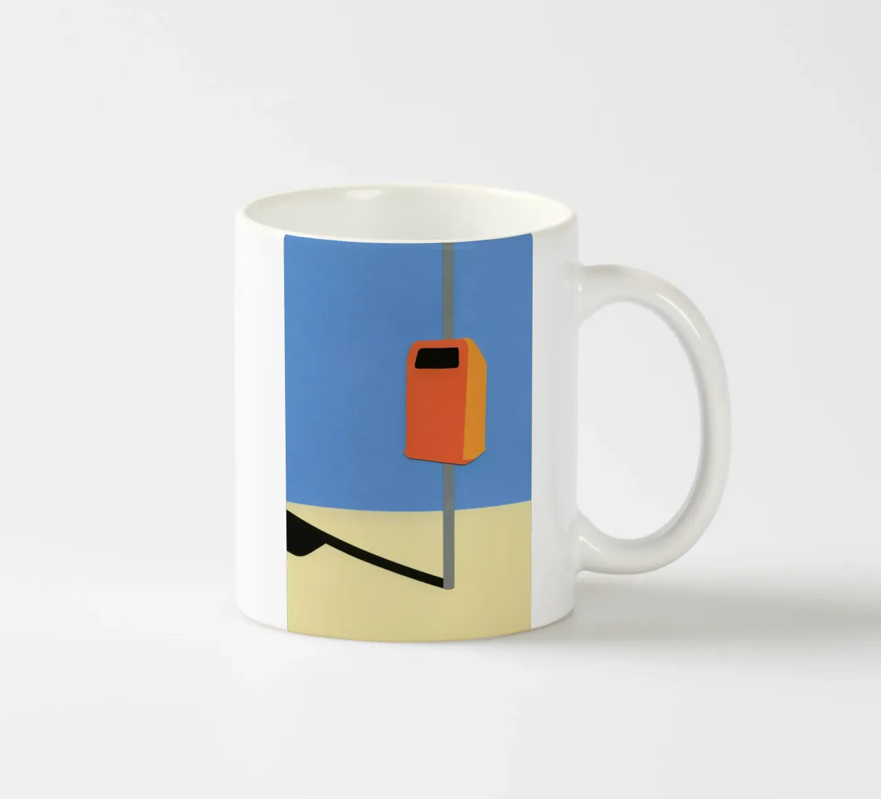 Orange Trash Can tazza in ceramica da Rosi Feist