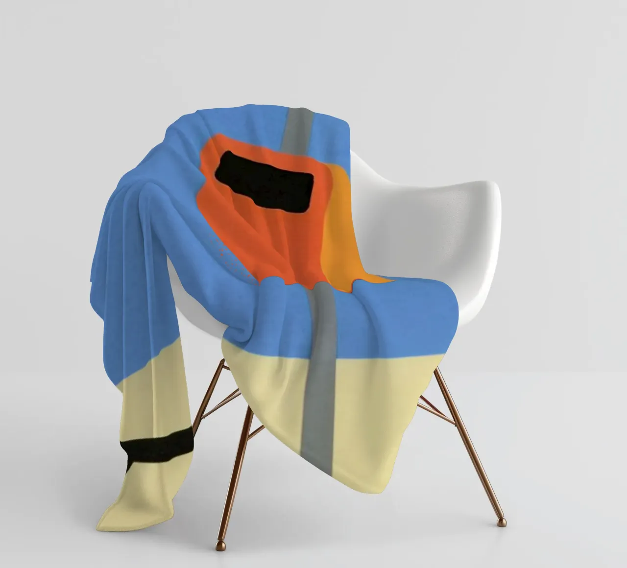 Orange Trash Can coperta in pile da Rosi Feist