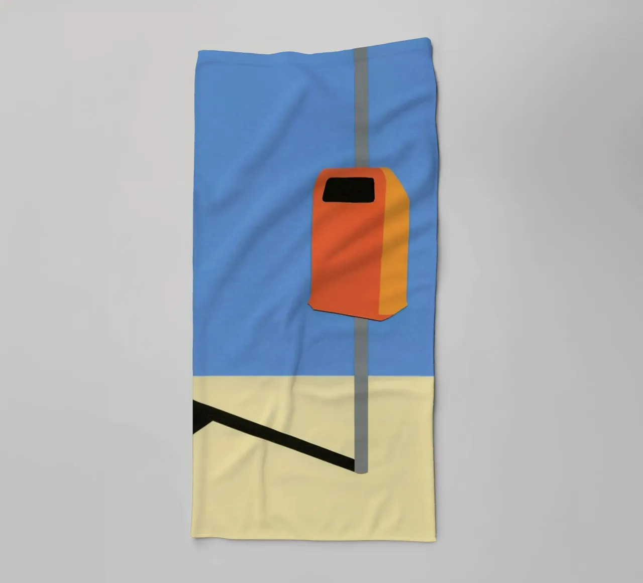 Orange Trash Can asciugamano da bagno da Rosi Feist