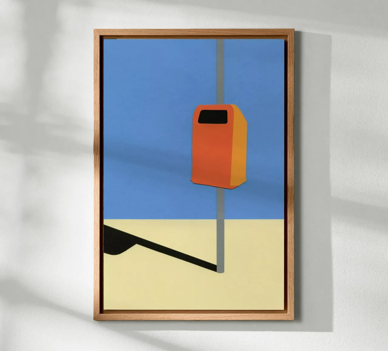 Orange Trash Can alluminio dibond da Rosi Feist