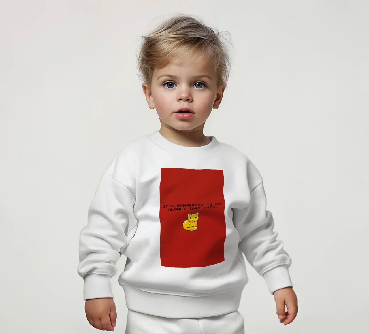 Its Dangerous To Go Alone Take This Cat felpa neonato da Tobe Fonseca