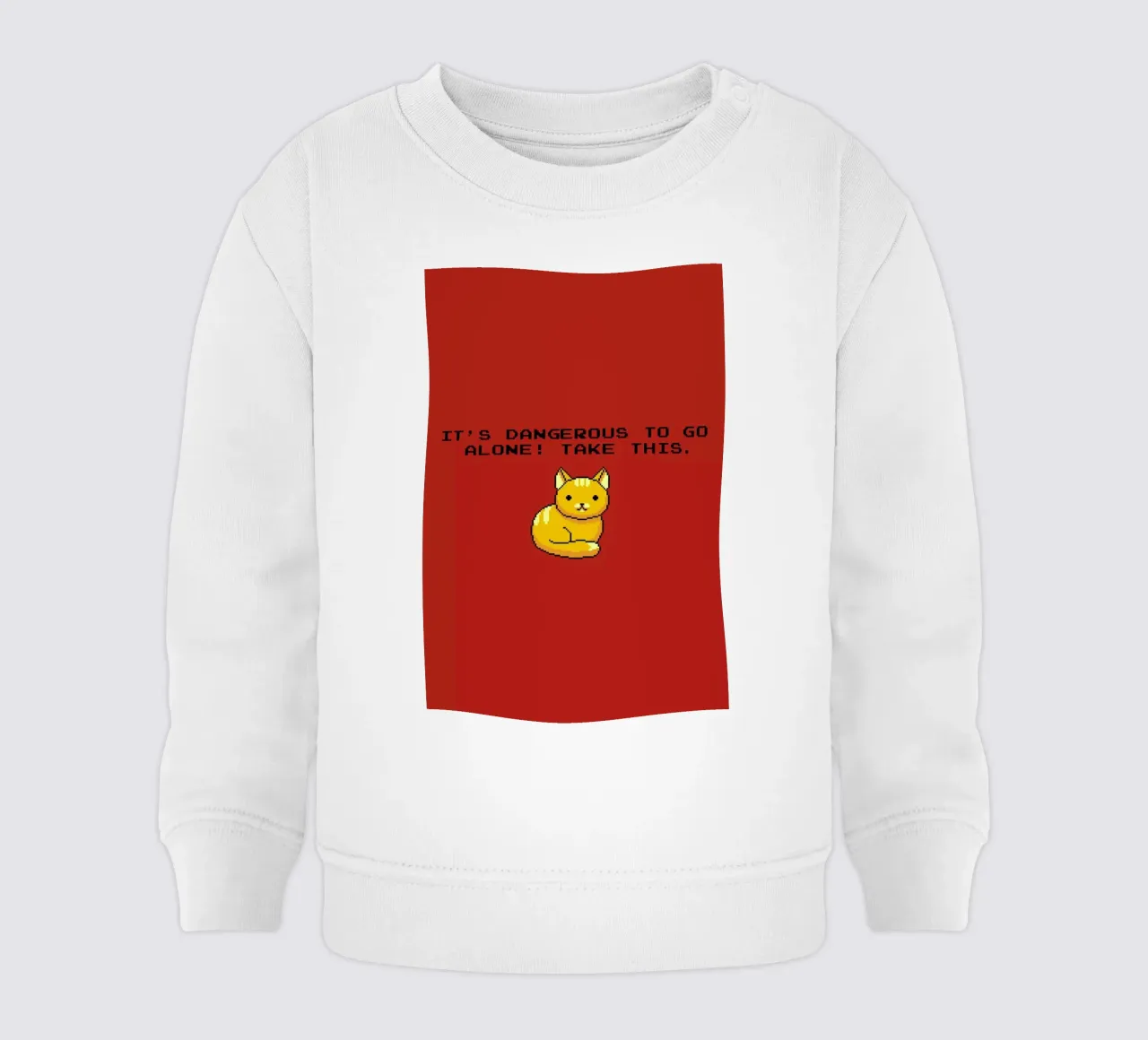 Its Dangerous To Go Alone Take This Cat felpa neonato da Tobe Fonseca