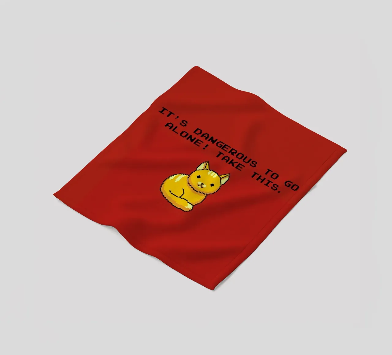 Its Dangerous To Go Alone Take This Cat coperta in pile da Tobe Fonseca