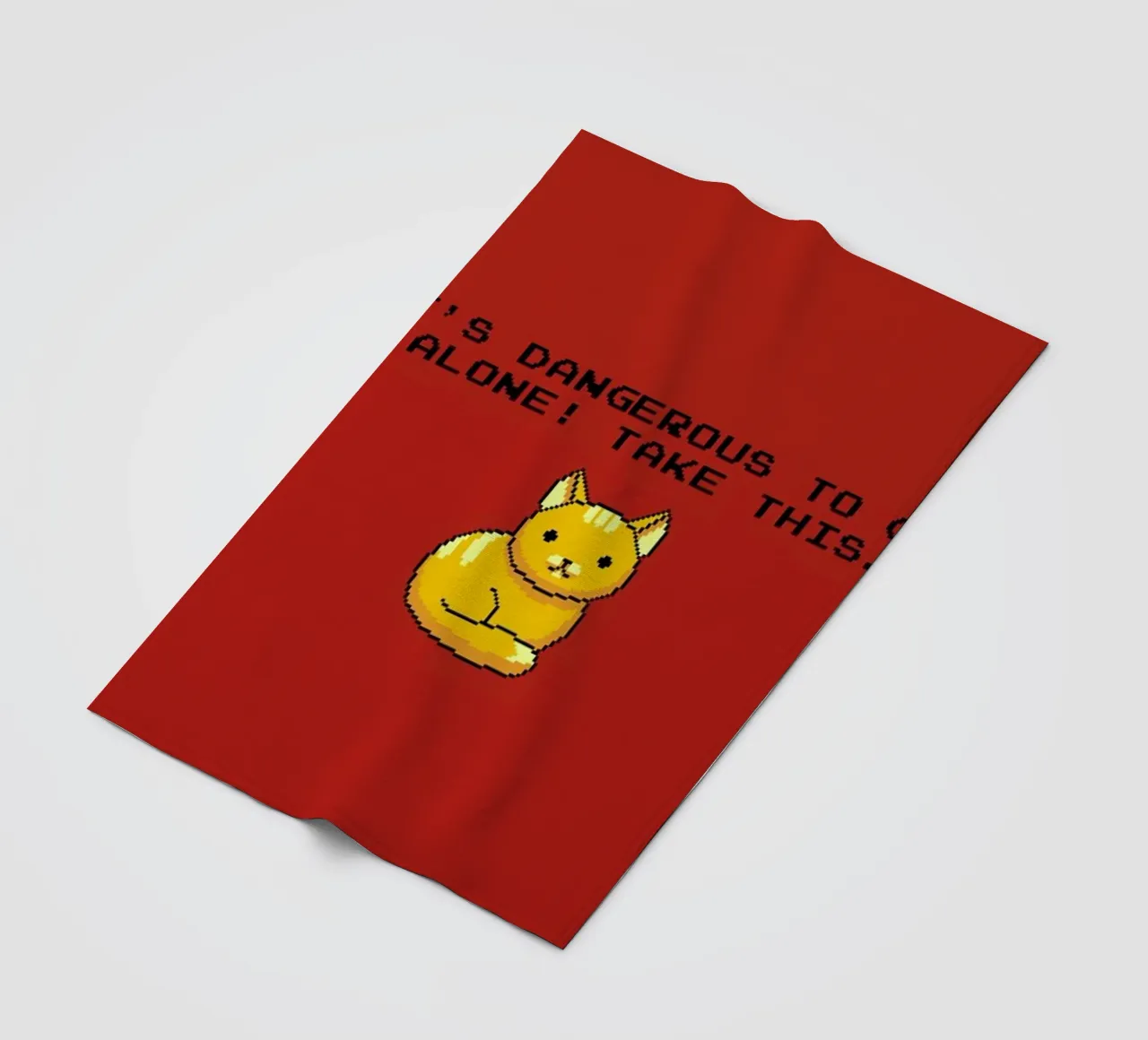 Its Dangerous To Go Alone Take This Cat coperta in pile da Tobe Fonseca