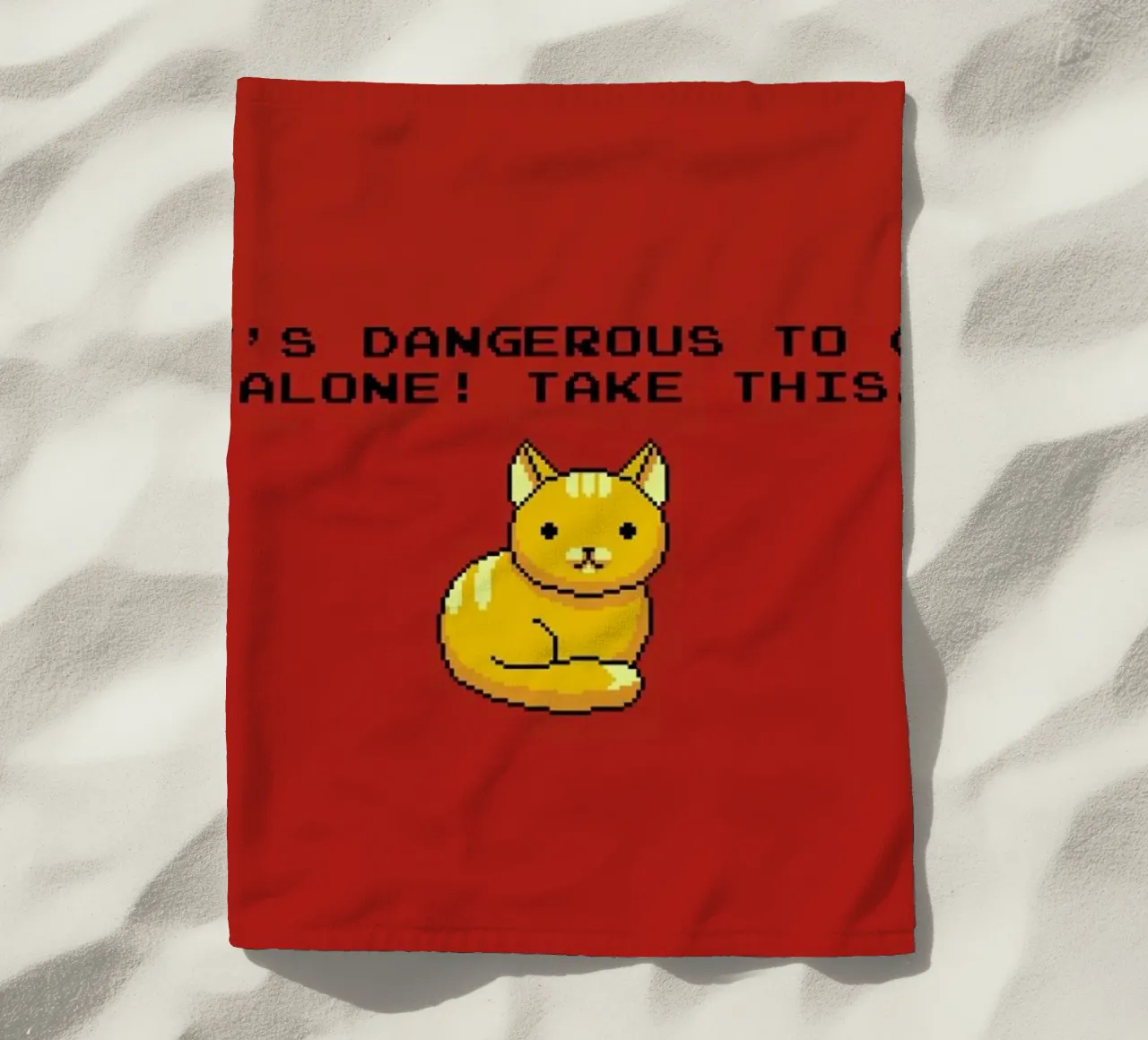 Its Dangerous To Go Alone Take This Cat telo mare da Tobe Fonseca