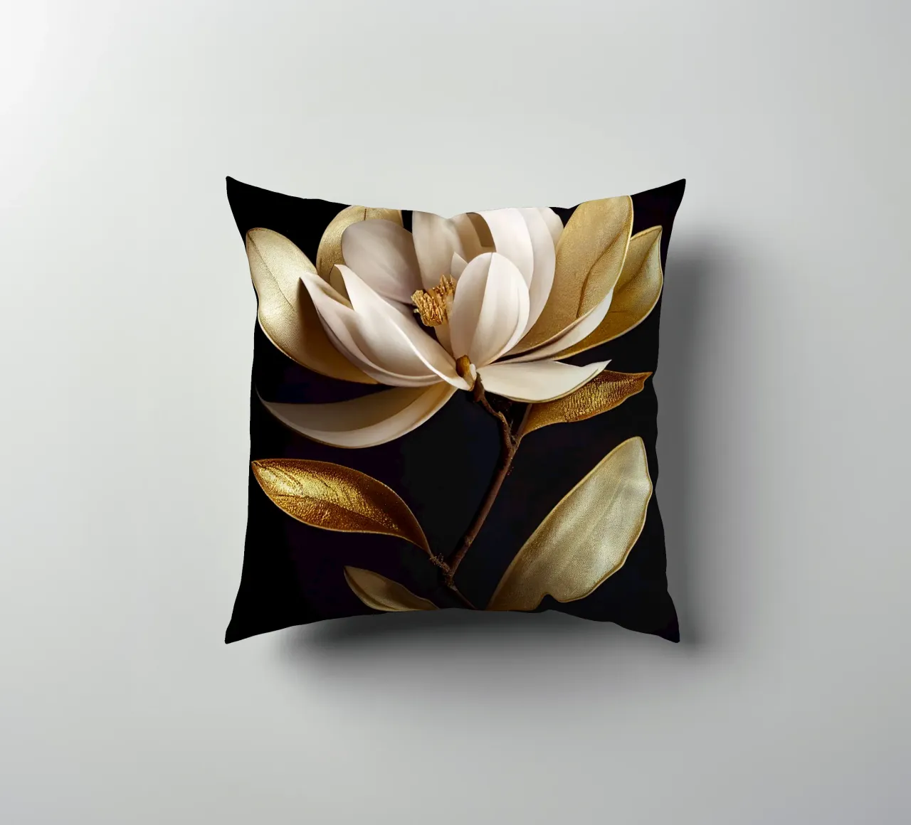 Macro Magnolia Flower cuscino da Bold Blooms
