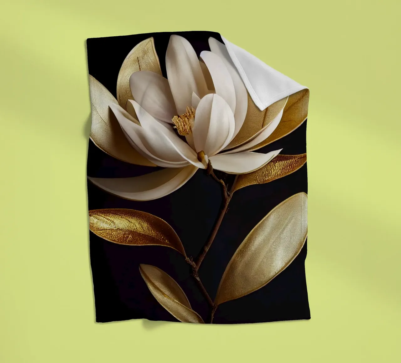 Macro Magnolia Flower coperta in pile da Bold Blooms