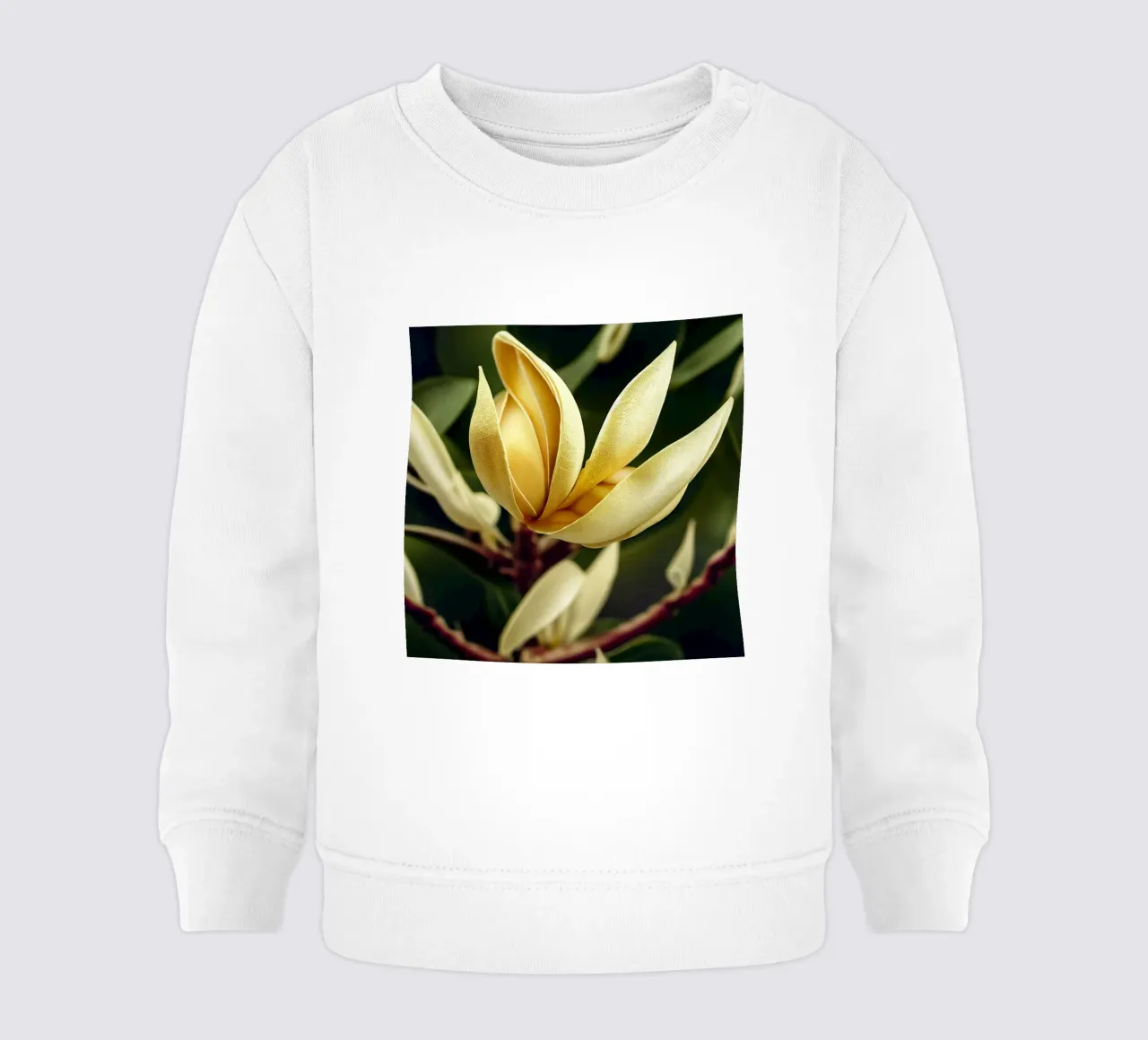 Macro Magnolia Flower felpa neonato da Bold Blooms