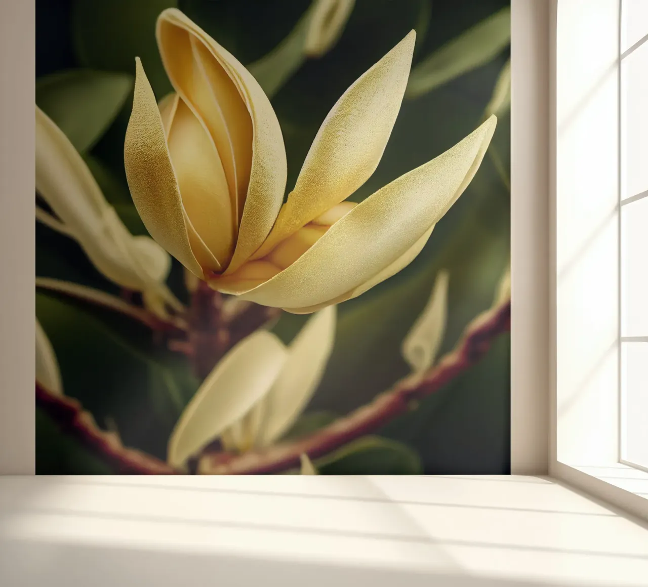 Macro Magnolia Flower photo wallpaper by Bold Blooms
